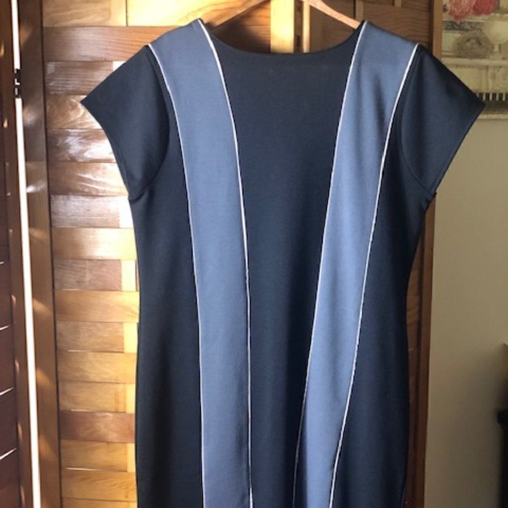 Spirited Randolph Duke black and grey bodycon dress women's size medium